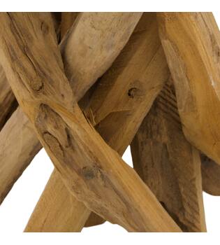 Root teak wood with candle holders 30x30x40cm - Natural
