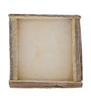 Tray square bark 20x20x4cm - Natural