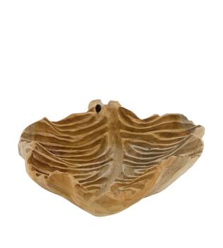 Bol Iris - Bois de teck - 50x33x10cm - Beige