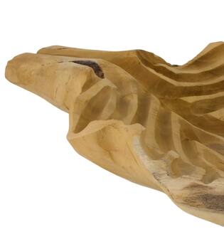 Bol Iris - Bois de teck - 50x33x10cm - Beige