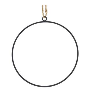 Hanger ring metal 20x20x0.5cm - Black