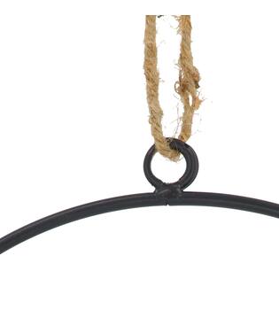Hanger ring metal 20x20x0.5cm - Black