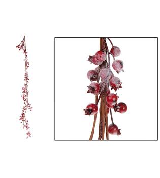 Berry garland flocked foam 113cm