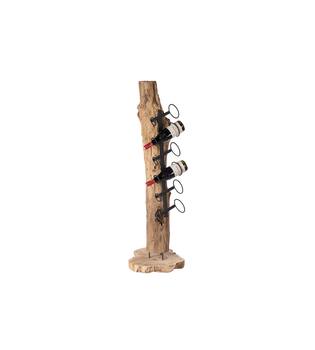 Winebottle holder erosion wood 36x36x125cm - Natural