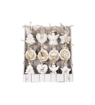 Hanger wood 10cm 1pc  in display - Multi