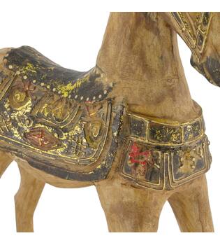 Rocking horse albizia wood 36x11x37.5cm
