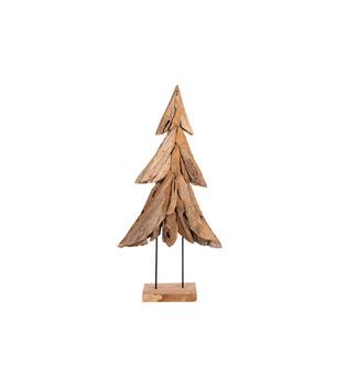 Ornement Arbre de Noel Manchester - Teck - 56x20x118cm - Marron