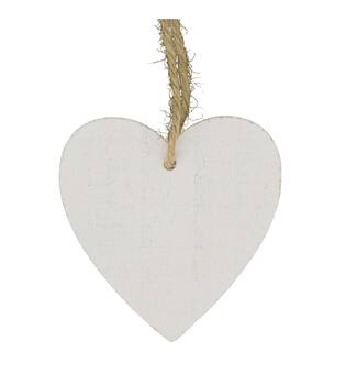 Heart poplar wood with hanger 7x7xcm 10pc