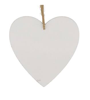 Heart poplar wood with hanger 15x15x8cm 10pc