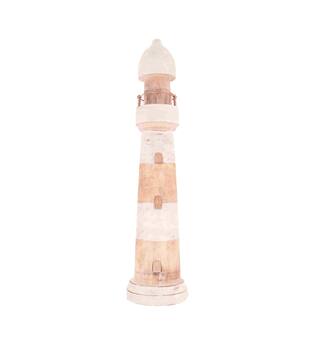 Lighthouse wood 14x14x58cm - Multi