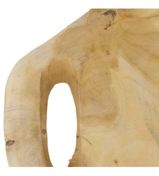 Bowl teak wood with handle 37x29x8cm - Natural