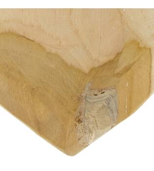 Bowl heart teak wood 25x25x4.5cm - Natural