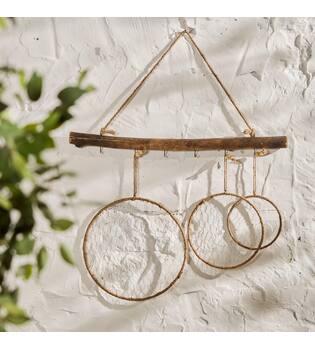Hanger round rope frame jute 28x28x0.25cm
