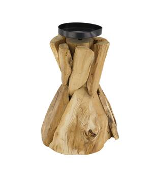 Root driftwood with candle holder 17x17x23.5cm - Natural