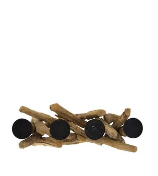 Pillar candle holder driftwood 52x19x19cm - Natural