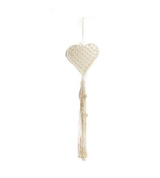 Hanger heart fabric 19x18.5x71cm