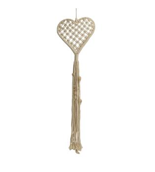 Hanger heart fabric 19x18.5x71cm