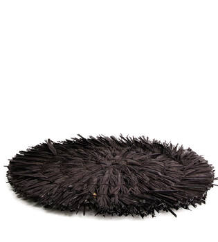 Placemat raffia 28x28x1cm - Black