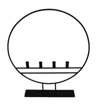 Dinnercandle holder metal 64.5x12x76.5cm