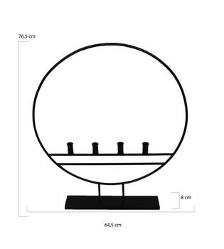 Dinnercandle holder metal 64.5x12x76.5cm