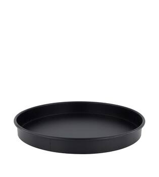 Tray round metal 37x37x4cm - Black