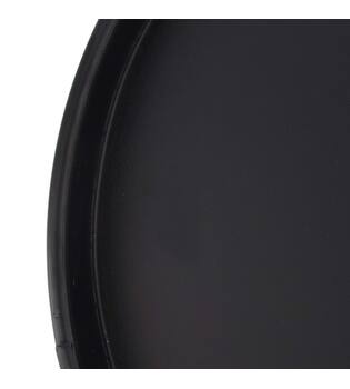 Tray round metal 37x37x4cm - Black