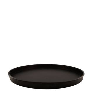 Tray round metal 57x57x4.2cm - Black