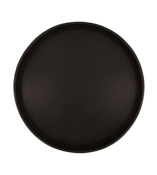 Tray round metal 57x57x4.2cm - Black