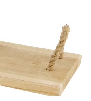Tray teak wood with handle 57x20x2cm - Natural