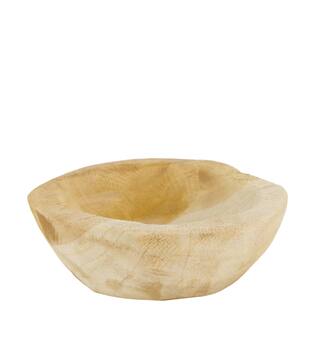 Bowl round teak wood 12x12x4cm - Natural