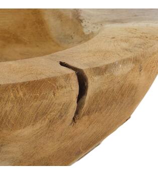 Bowl round teak wood 15x15x4.5cm - Natural