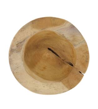 Bowl round teak wood 15x15x4.5cm - Natural