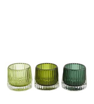 Tealight holder glass 8x8x7cm - Multi