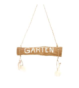 Sign wood with shells 20x16x3cm