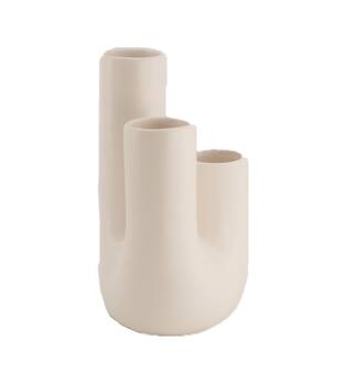 Vase ceramic 11.8x11.6x20.5cm - White