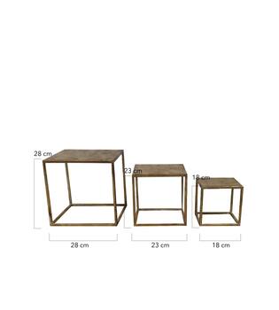 Side table metal 28x28x28cm S/3