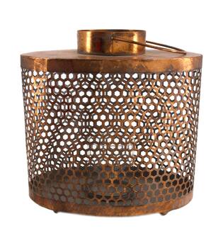 Lantern metal with glass 30x19.5x30.5cm
