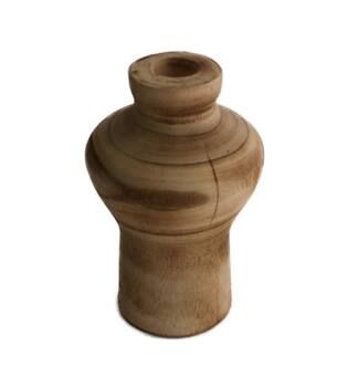 Vase paulownia wood 13x19cm - Natural