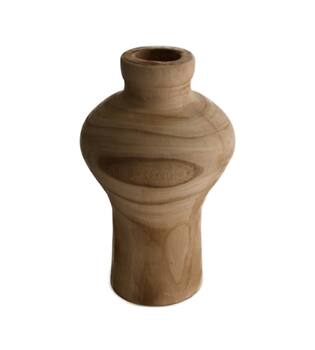Vase paulownia wood 18x28cm - Natural