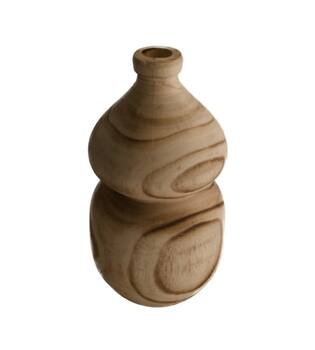 Vase paulownia wood 13x24cm - Natural