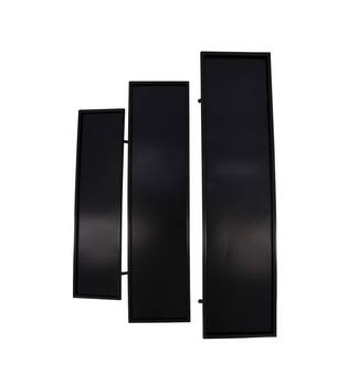 Tray metal on stand 71.5x18x19cm  - Black