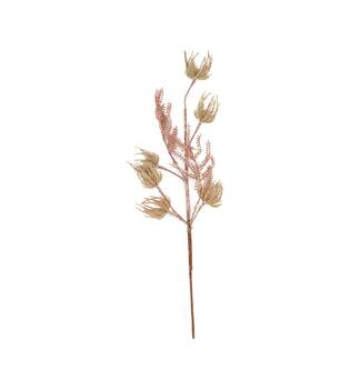 Branch flocked leaf foam 57x17x3cm - Pink