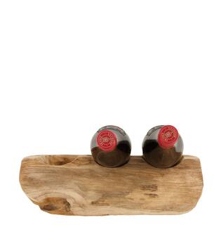 Winebottle holder teak wood 35x18x9cm - Natural