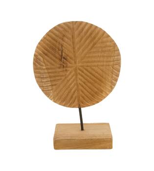 Statue circle teak wood 22x10x32cm