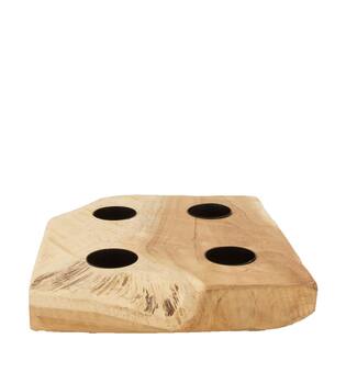 Candle holder teak wood 28x26x6cm