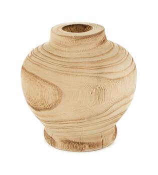 Vase paulownia wood Ø14x14cm