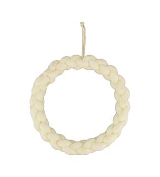 Wreath cotton fabric 28x2cm - White