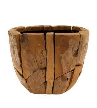 Planter teak Ø38x36cm
