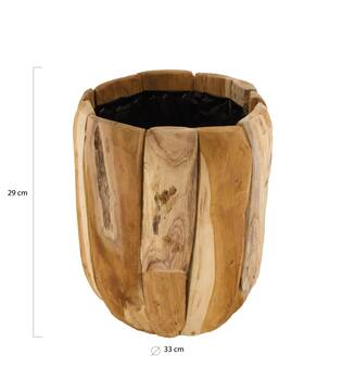 Planter wood 33x33x29cm Ø33cm
