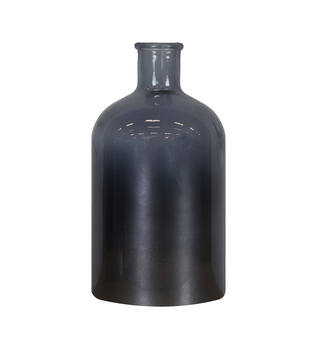 Bottle recycled glass 11.5x22cm - Silver